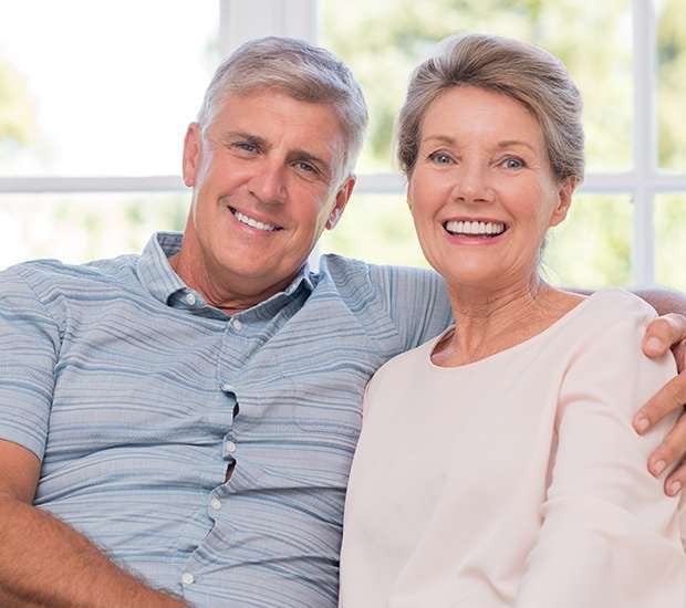 smiling older couple