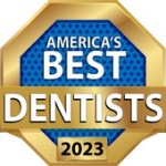 America's Best Dentists 2023 badge white background
